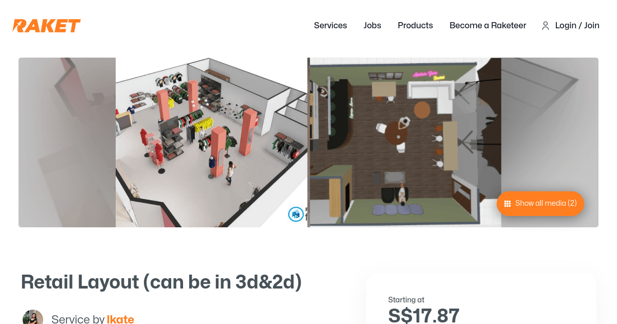 Retail Layout Can Be In 3d 2d By Lkate Raket Ph