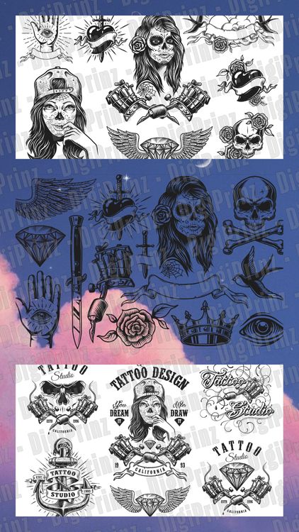 Freestyle Gangsta Hood Tattoo Designsnull