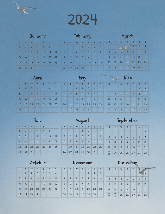 1989 Taylor's Version Theme 2024 Calendar Planner by
