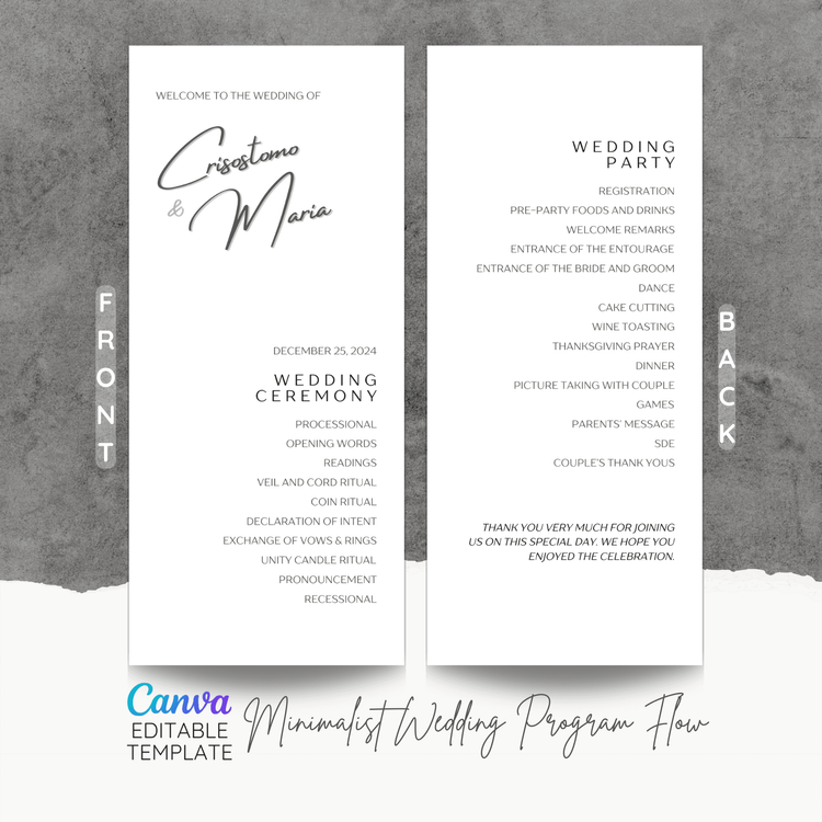 Wedding program size 60 photos - Vianawedding.com
