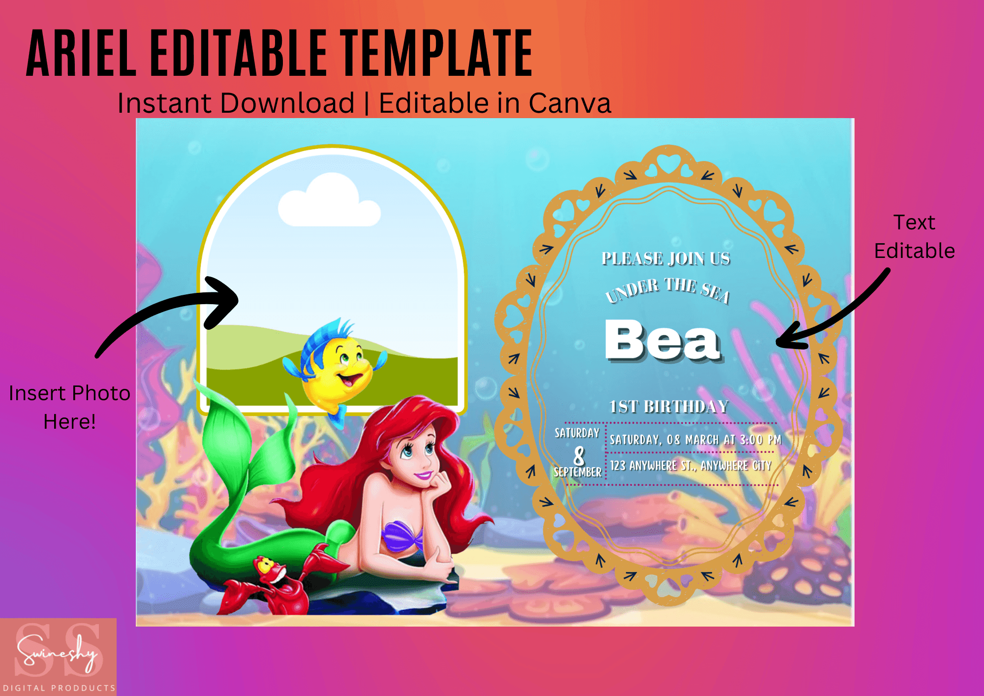 ariel-the-mermaid-editable-birthday-template-by-swineshydigitalproducts-raket-ph