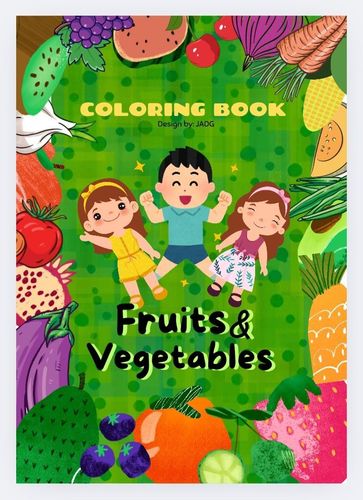 Fruits and Vegetables Coloring Book for kids by mimiii_digitals - Raket.PH