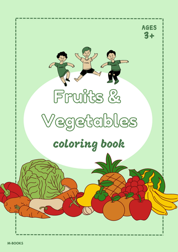 Fruits and Vegetables Coloring Book for kids by mimiii_digitals - Raket.PH