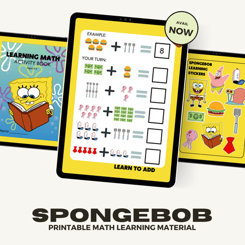 Spongebob Math Worksheets Teaching Shapes In Kinfergarten! #shapes