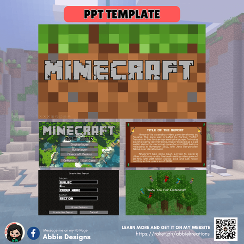 Minecraft Powerpoint Themes PowerPoint Template Designs by ryanjaum - Raket.PH
