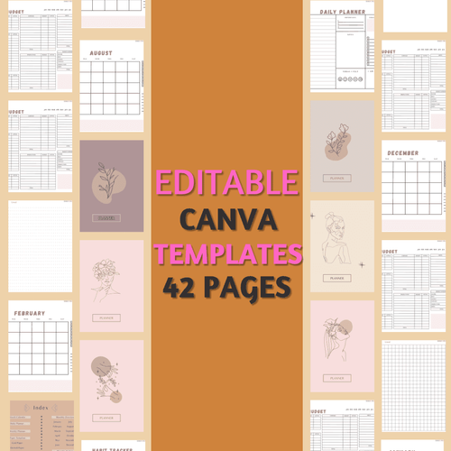Digital planner editable Canva template by charlotte_wolfstein - Raket.PH
