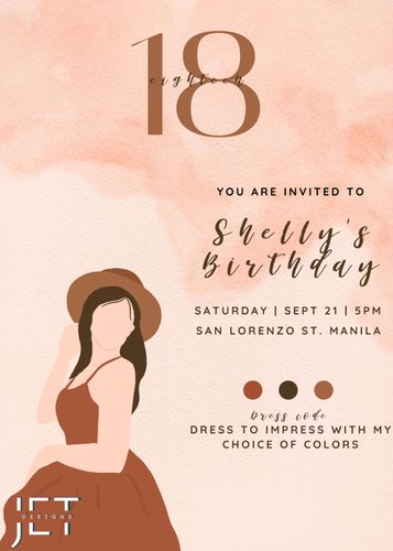 18th Birthday Invitation (layout only) by designsjet3 - Raket.PH