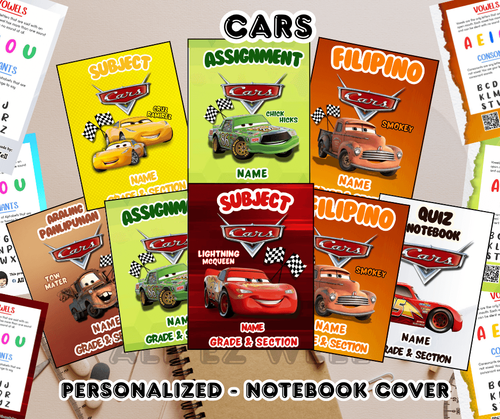 Editable Notebook Cover (Characters) by kathleneprojects - Raket.PH