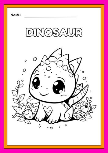 cute dinosaur coloring page