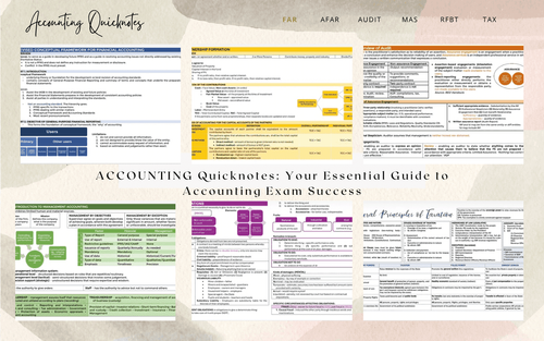 ACCOUNTING Quicknotes: Your Essential Guide to Accounting Exam Success ...