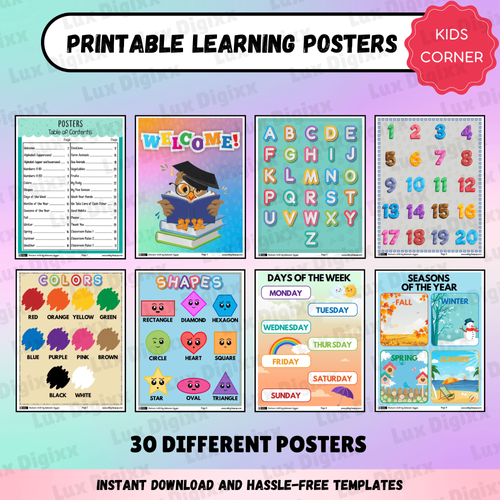 Educational Posters For Children Create Free Preschool Posters