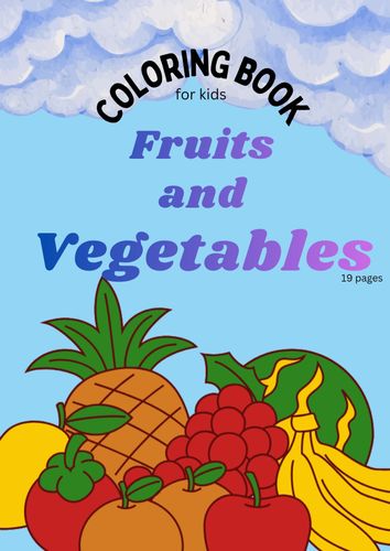 Fruits and Vegetables Coloring Book for kids by mimiii_digitals - Raket.PH