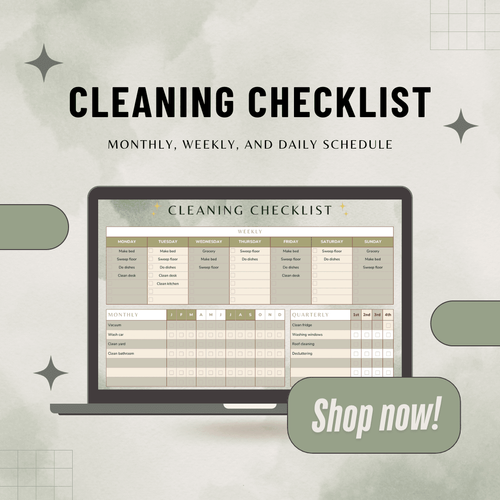 Cleaning Schedule Checklist Editable Canva Template by iammayannagriam ...