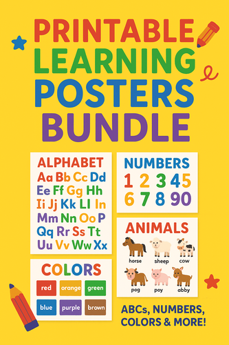 Printable Learning Posters for Kids by mommyshiene - Raket.PH