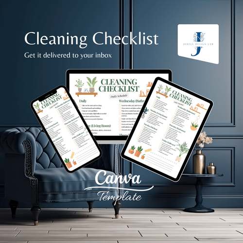 Kitchen Cleaning Checklist Editable Canva Template by timyong - Raket.PH