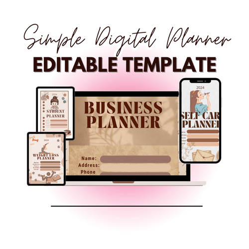 Digital planner editable Canva template by charlotte_wolfstein - Raket.PH