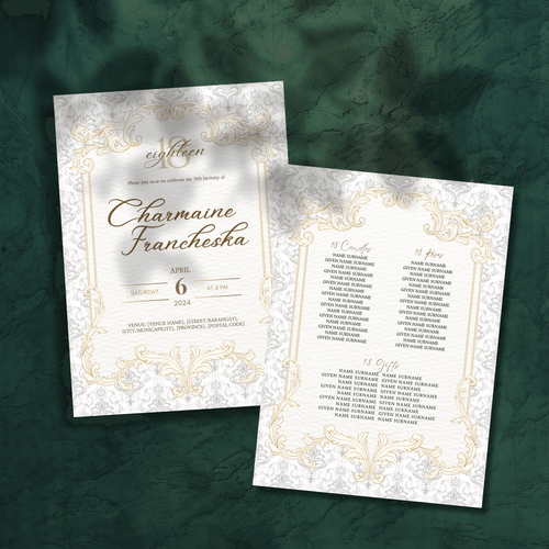 Invitation and Program Design by abigailzamoraga - Raket.PH