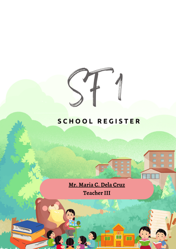 School Form 1 Lettering school form cover page by alessa_curises - Raket.PH