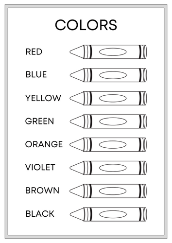 Yellow Crayon Coloring Page