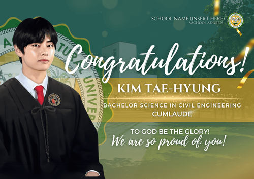 Graduation Tarpaulin Template by franciscurioso - Raket.PH