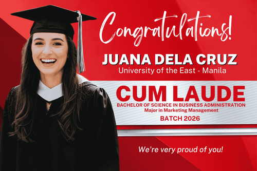 Graduation Tarpaulin Template by franciscurioso - Raket.PH