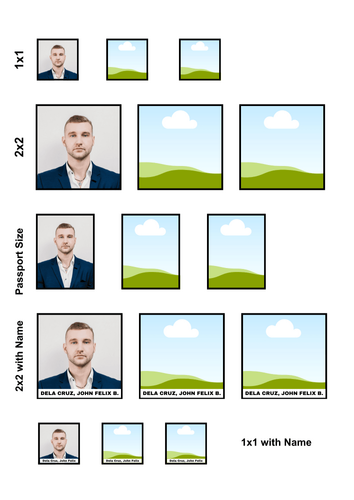 2x2, 1x1, Passport ID and Formal Attire Template by everythingonline ...