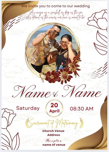 Wedding invitation front page | Honestweddingadvice.com