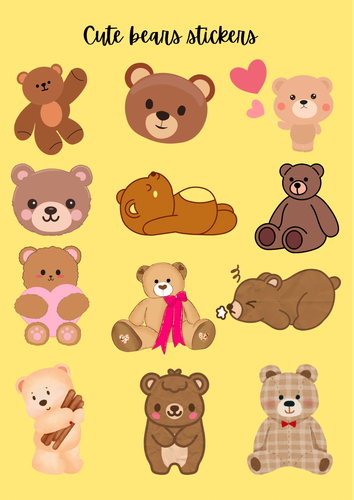 Cute Teddy Bear Stickers For - Infoupdate.org