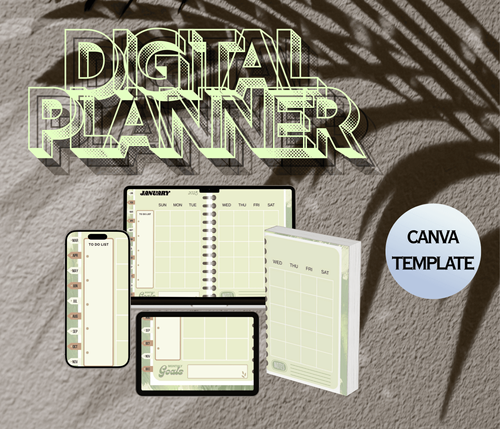 Digital planner editable Canva template by charlotte_wolfstein - Raket.PH