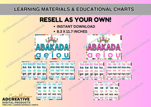 Learning Chart Size Kids Learning Educational Charts (Printable) by heyangel_digitals ...