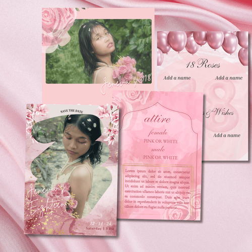 Sample Debut Design Layout For Posting Debut Invitation Layout