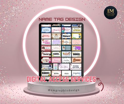 Virtual Name Label Digital Templates Cutomized by bernelynm - Raket.PH