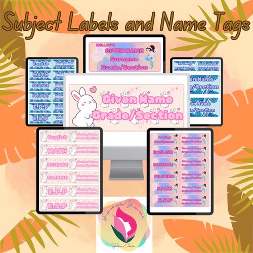 Subject Name Design Example NameTags , Subject Label, Name and Sections by zonii_paje0727 - Raket.PH