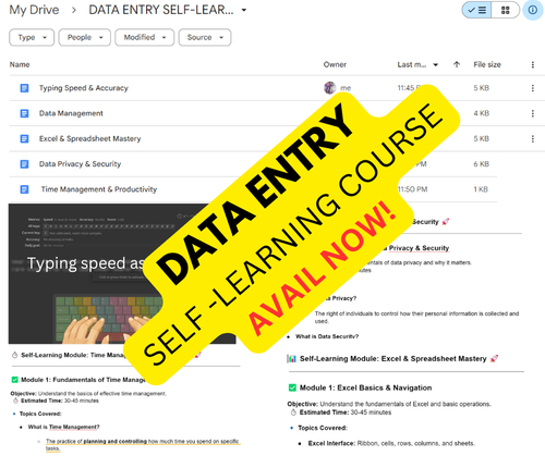 Data entry (Typing Job and Data Encoding) by estprinting2024 - Raket.PH