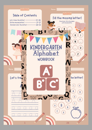 Kindergarten Workbook - alphabet by jelailahsiasat - Raket.PH