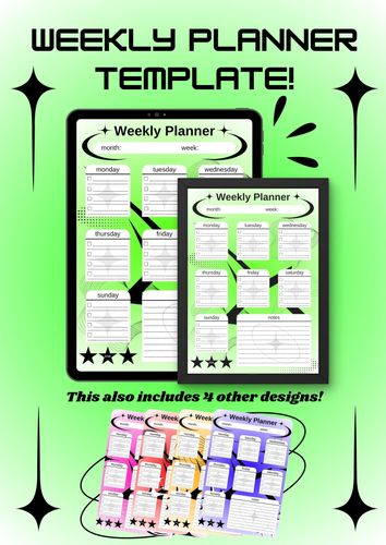 Weekly Planner Template by kittydigitalshop - Raket.PH
