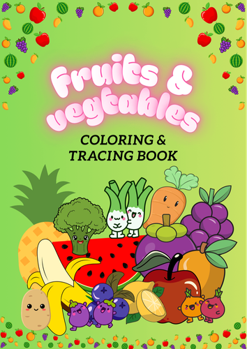 Fruits and Vegetables Coloring Book for kids by mimiii_digitals - Raket.PH