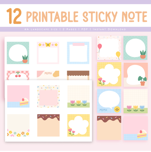 Printable Sticky Notes design by mariaagliam0407 - Raket.PH