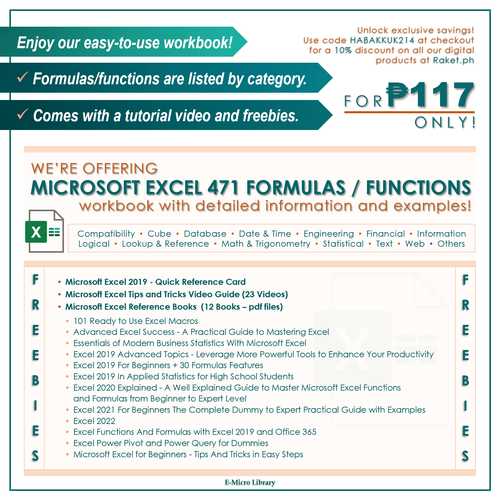 Create/fix excel formulas by c.medalla.b - Raket.PH