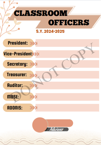 Classroom Officers by reynaldositchon82 - Raket.PH