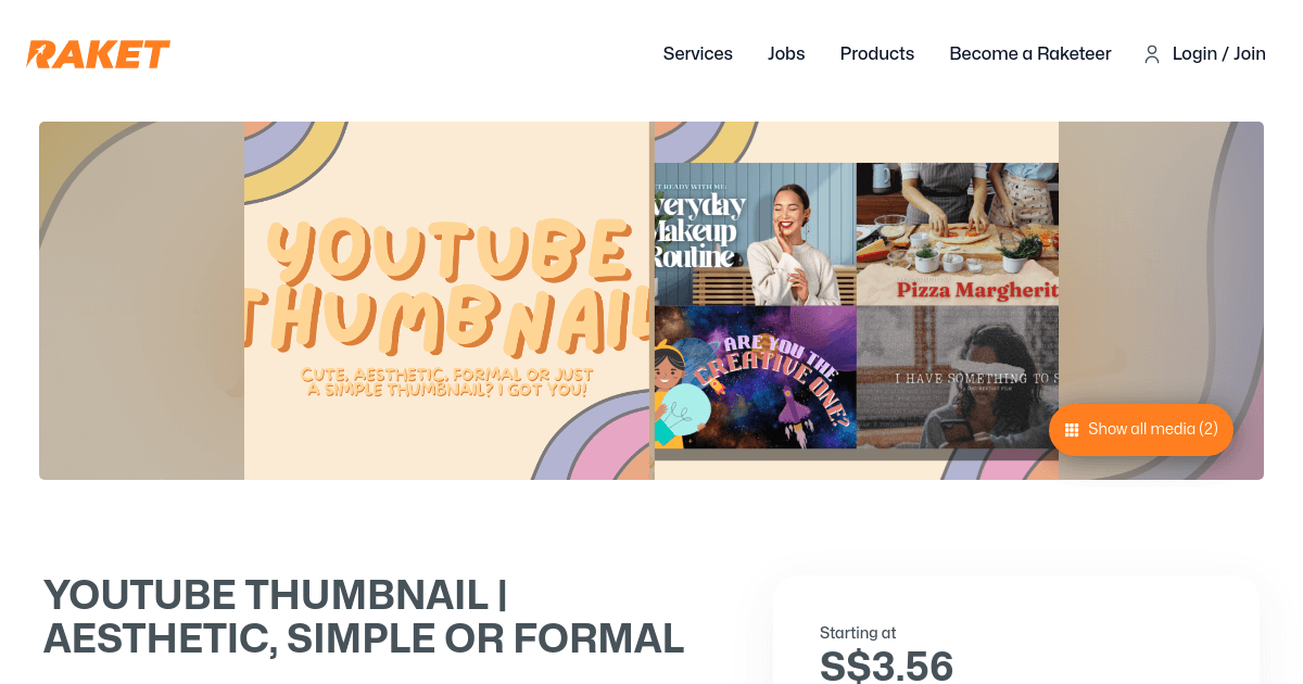 YOUTUBE THUMBNAIL | AESTHETIC, SIMPLE OR FORMAL by luvluv - Raket.PH