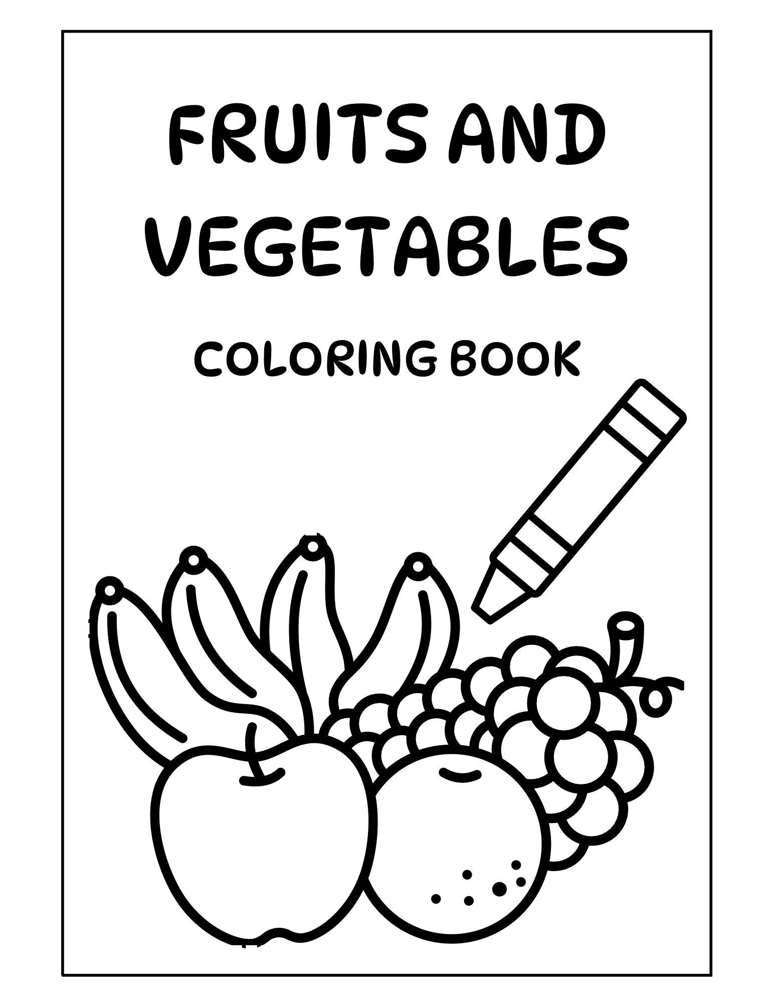 Fruits And Vegetables Coloring Pages Printable