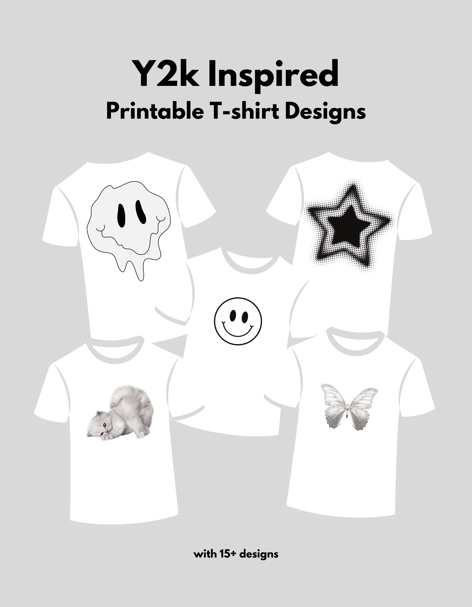Y2k inspired printable t-shirt designs by cutecorner - raket.ph